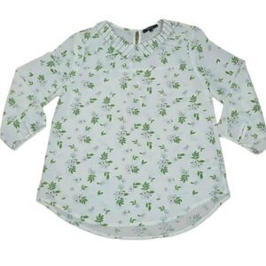 ROLY POLY Women's Collared Blouse With Floral Print Top